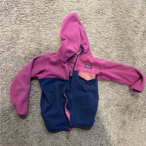 Patagonia Pink Hooded Fleece Jacket
